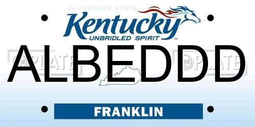 ALBEDDD Kentucky License Plate