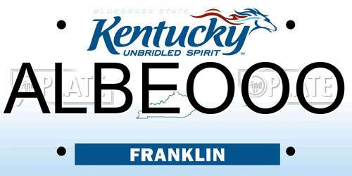 ALBEOOO Kentucky License Plate