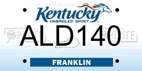 ALD140 Kentucky License Plate