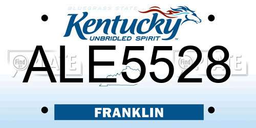 ALE5528 Kentucky License Plate