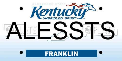ALESSTS Kentucky License Plate