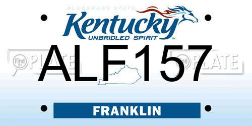 ALF157 Kentucky License Plate