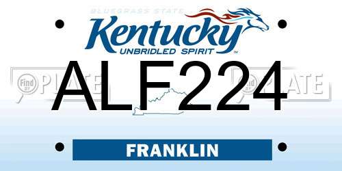 ALF224 Kentucky License Plate