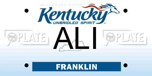 ALI Kentucky License Plate