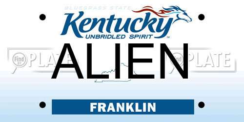 ALIEN Kentucky License Plate