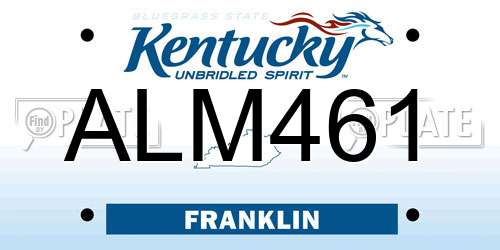 ALM461 Kentucky License Plate