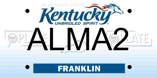 ALMA2 Kentucky License Plate