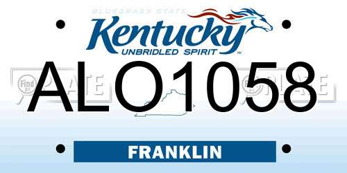 ALO1058 Kentucky License Plate