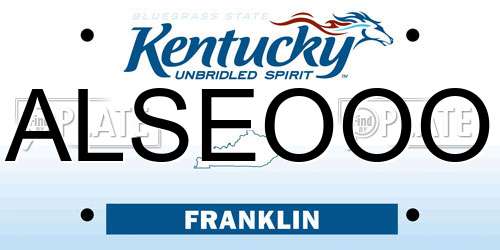 ALSEOOO Kentucky License Plate