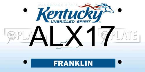 ALX17 Kentucky License Plate