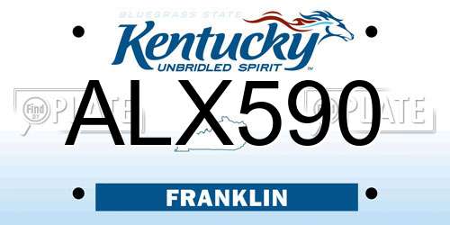 ALX590 Kentucky License Plate