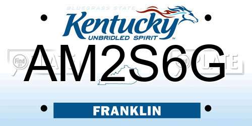 AM2S6G Kentucky License Plate