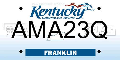 AMA23Q Kentucky License Plate