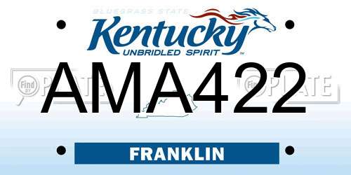 AMA422 Kentucky License Plate