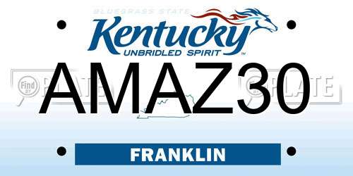 AMAZ30 Kentucky License Plate