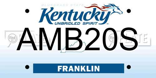 AMB20S Kentucky License Plate