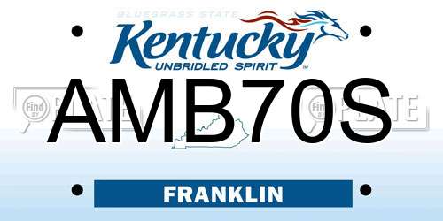AMB70S Kentucky License Plate