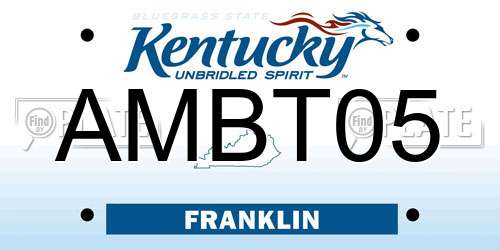 AMBT05 Kentucky License Plate