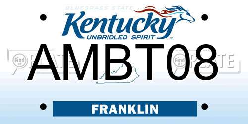 AMBT08 Kentucky License Plate