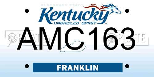 AMC163 Kentucky License Plate