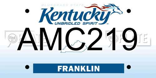 AMC219 Kentucky License Plate