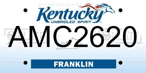 AMC2620 Kentucky License Plate