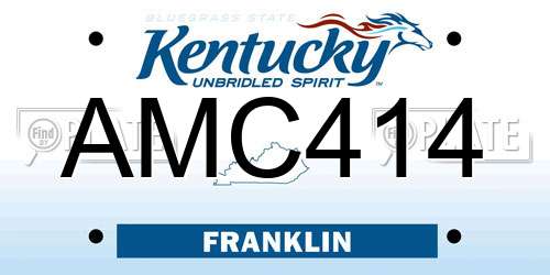 AMC414 Kentucky License Plate