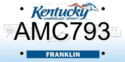 AMC793 Kentucky License Plate