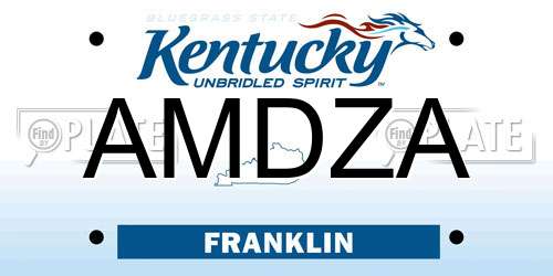AMDZA Kentucky License Plate