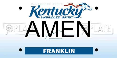 AMEN Kentucky License Plate