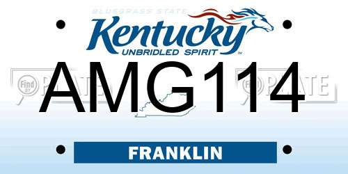 AMG114 Kentucky License Plate