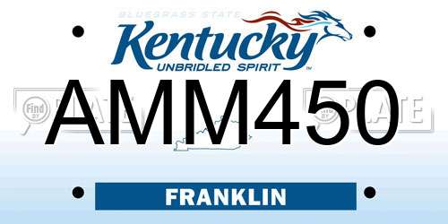 AMM450 Kentucky License Plate