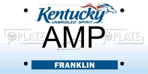 AMP Kentucky License Plate