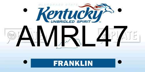 AMRL47 Kentucky License Plate