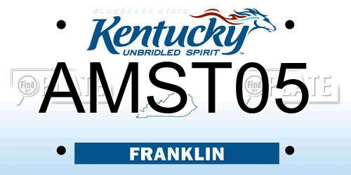 AMST05 Kentucky License Plate