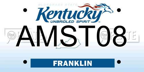 AMST08 Kentucky License Plate