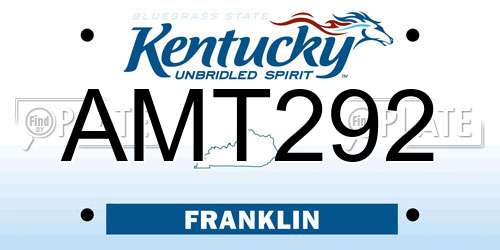 AMT292 Kentucky License Plate