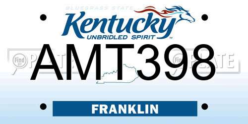 AMT398 Kentucky License Plate