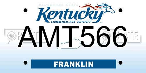 AMT566 Kentucky License Plate