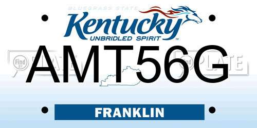 AMT56G Kentucky License Plate