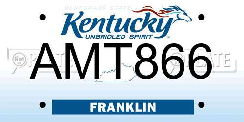 AMT866 Kentucky License Plate