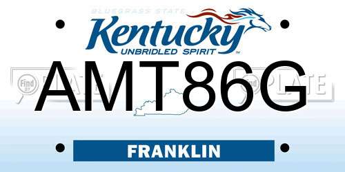 AMT86G Kentucky License Plate