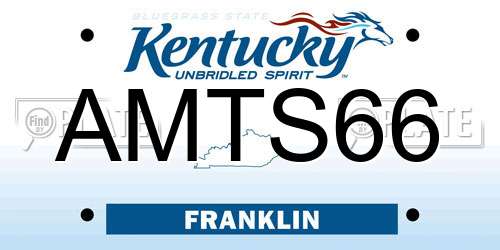 AMTS66 Kentucky License Plate