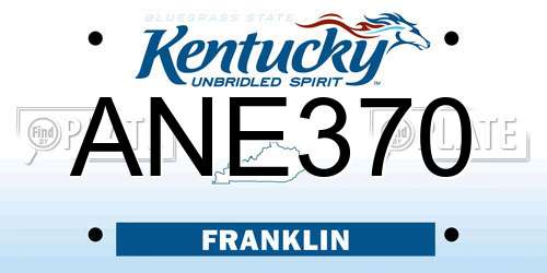 ANE370 Kentucky License Plate