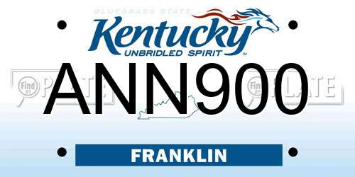 ANN900 Kentucky License Plate