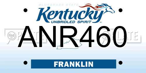 ANR460 Kentucky License Plate