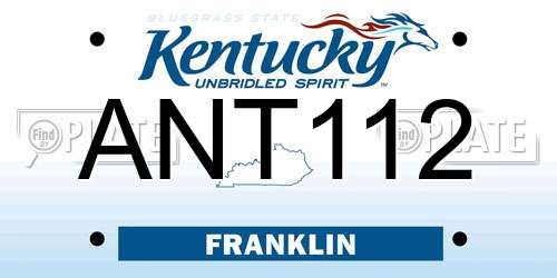 ANT112 Kentucky License Plate