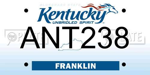 ANT238 Kentucky License Plate