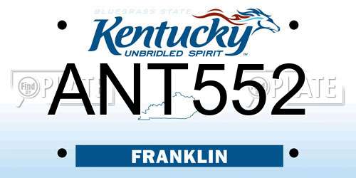 ANT552 Kentucky License Plate