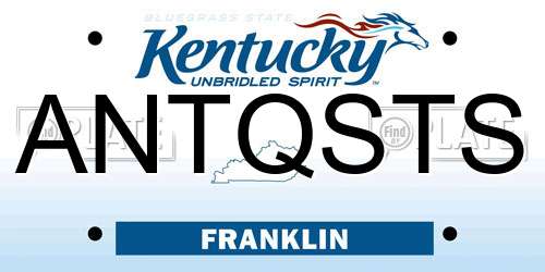 ANTQSTS Kentucky License Plate